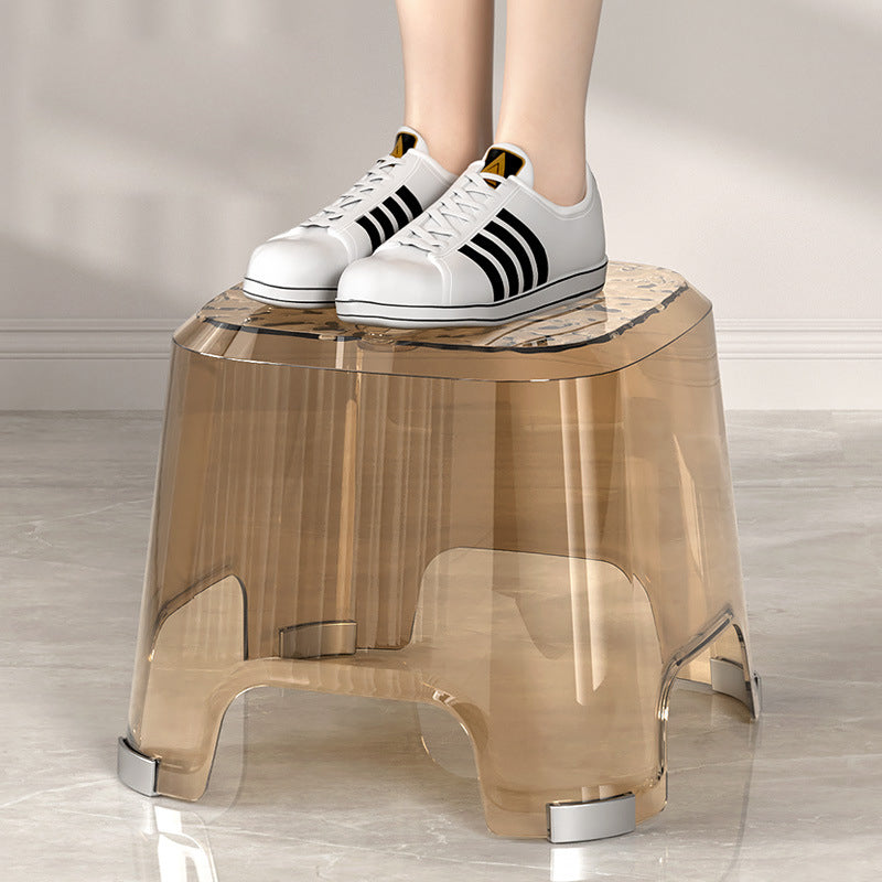 Modern Minimalist Anti-slip Square Corner PP Low Stool For Living Room