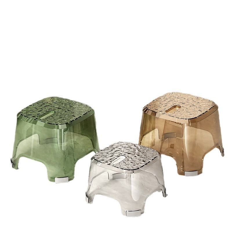Modern Minimalist Anti-slip Square Corner PP Low Stool For Living Room