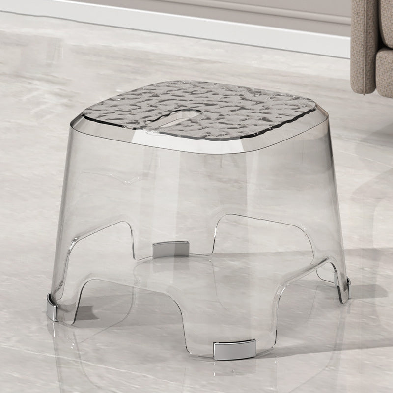 Modern Minimalist Anti-slip Square Corner PP Low Stool For Living Room