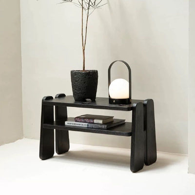 Modern Minimalist Rectangle Curved Fabric Solid Wood Shoe Bench Low Stool For Living Room