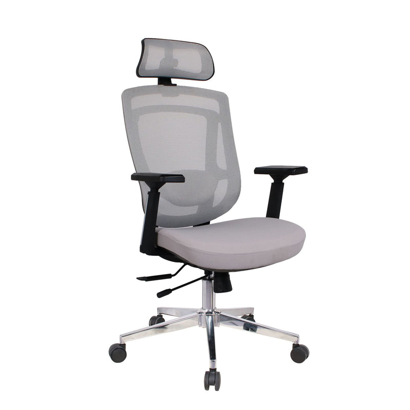 Moderne Einfachheit Gebogene Trapezförmige Bequeme Netz-Schwamm-Metall-Schreibtischstuhl Armlehne Kopfstütze Liege für das Home Office 