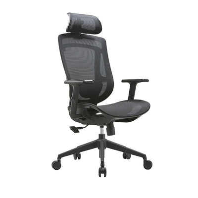 Moderne Einfachheit Gebogene Trapezförmige Bequeme Netz-Schwamm-Metall-Schreibtischstuhl Armlehne Kopfstütze Liege für das Home Office 