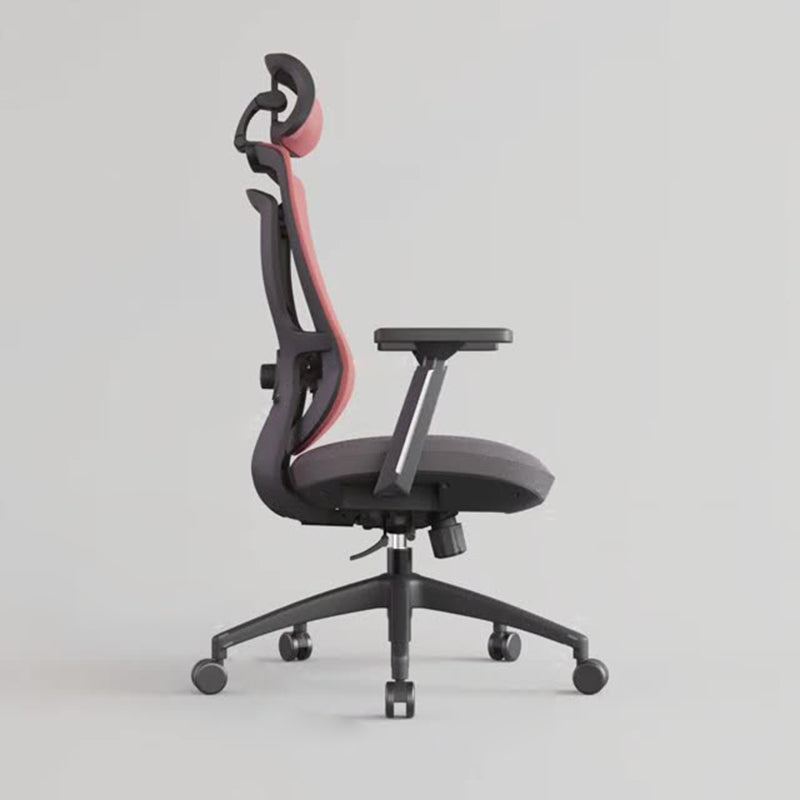 Moderne Einfachheit Gebogene Trapezförmige Bequeme Netz-Schwamm-Metall-Schreibtischstuhl Armlehne Kopfstütze Liege für das Home Office 