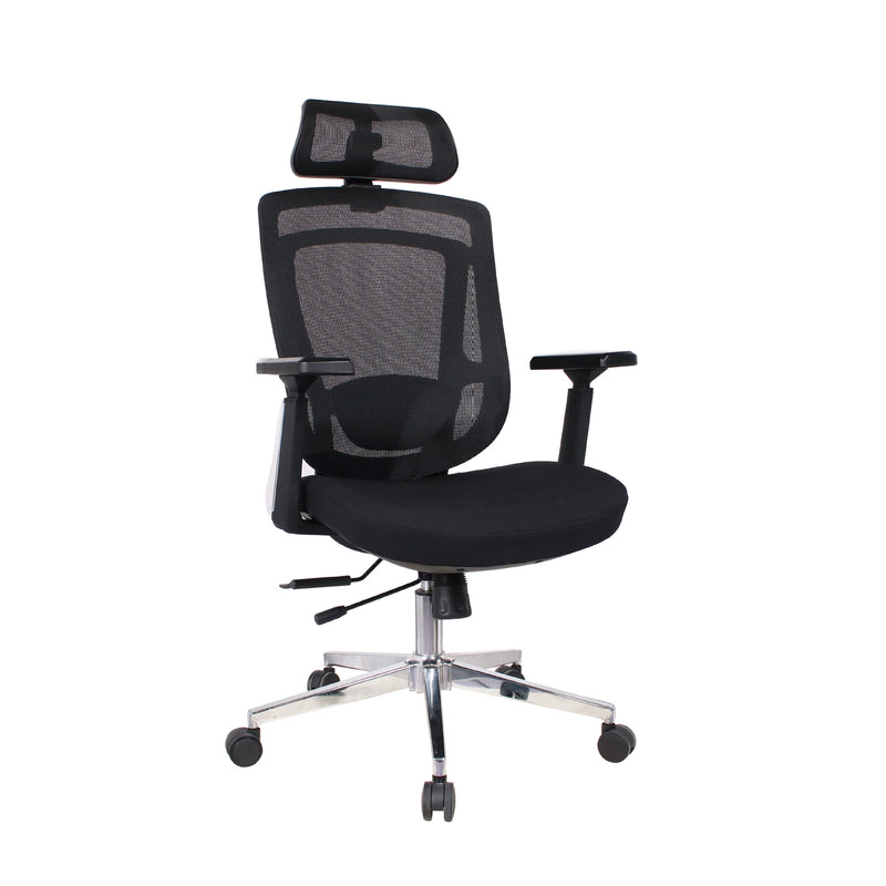 Moderne Einfachheit Gebogene Trapezförmige Bequeme Netz-Schwamm-Metall-Schreibtischstuhl Armlehne Kopfstütze Liege für das Home Office 