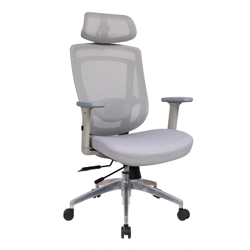 Moderne Einfachheit Gebogene Trapezförmige Bequeme Netz-Schwamm-Metall-Schreibtischstuhl Armlehne Kopfstütze Liege für das Home Office 