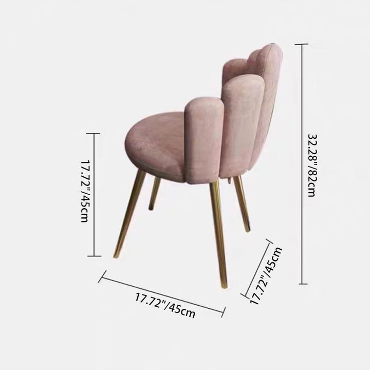 Contemporary Scandinavian Five Finger Shape Round Flannel Iron Vanity Stool Backrest For Bedroom
