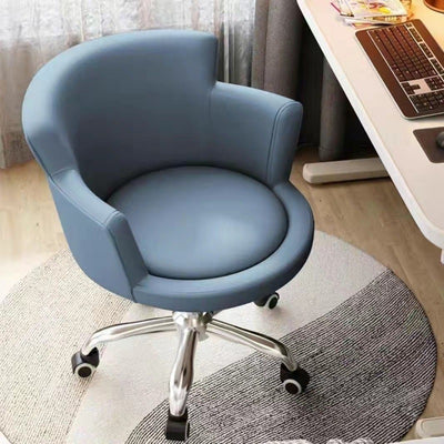 Modern Minimalist Arc Round Rotatable Lift Tech Fabric Solid Wood Carbon Steel Desk Chair Backrest Armrest For Home Office