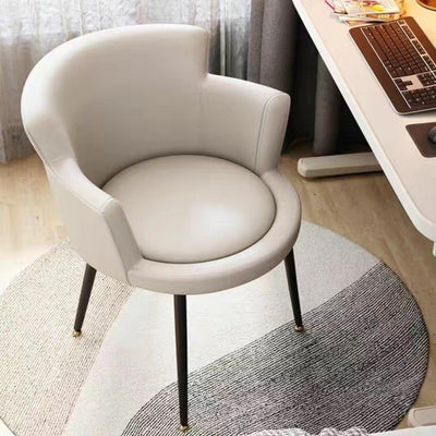 Modern Minimalist Arc Round Rotatable Lift Tech Fabric Solid Wood Carbon Steel Desk Chair Backrest Armrest For Home Office