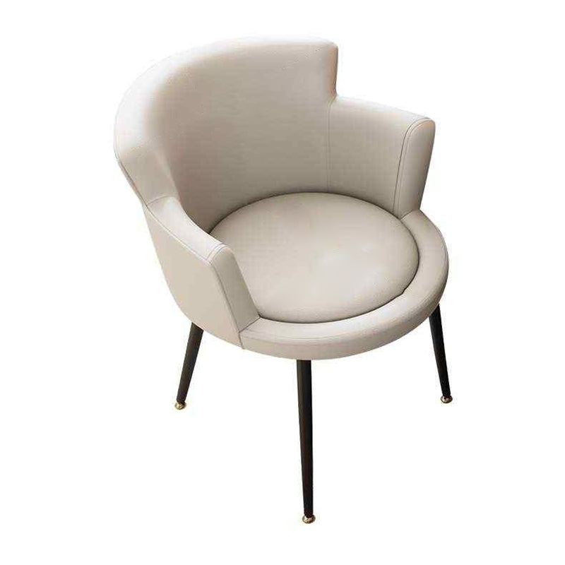 Modern Minimalist Arc Round Rotatable Lift Tech Fabric Solid Wood Carbon Steel Desk Chair Backrest Armrest For Home Office
