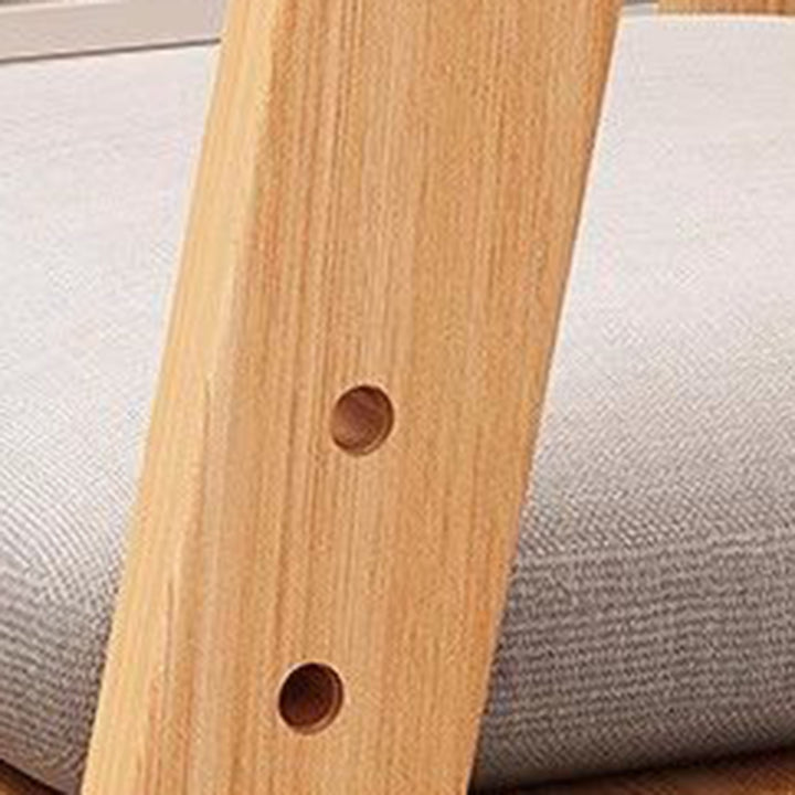 Moderne Einfachheit Kinder Dreifach Quadrat Stoff Gummibaumholz Esszimmerstuhl Rückenlehne Für Esszimmer 