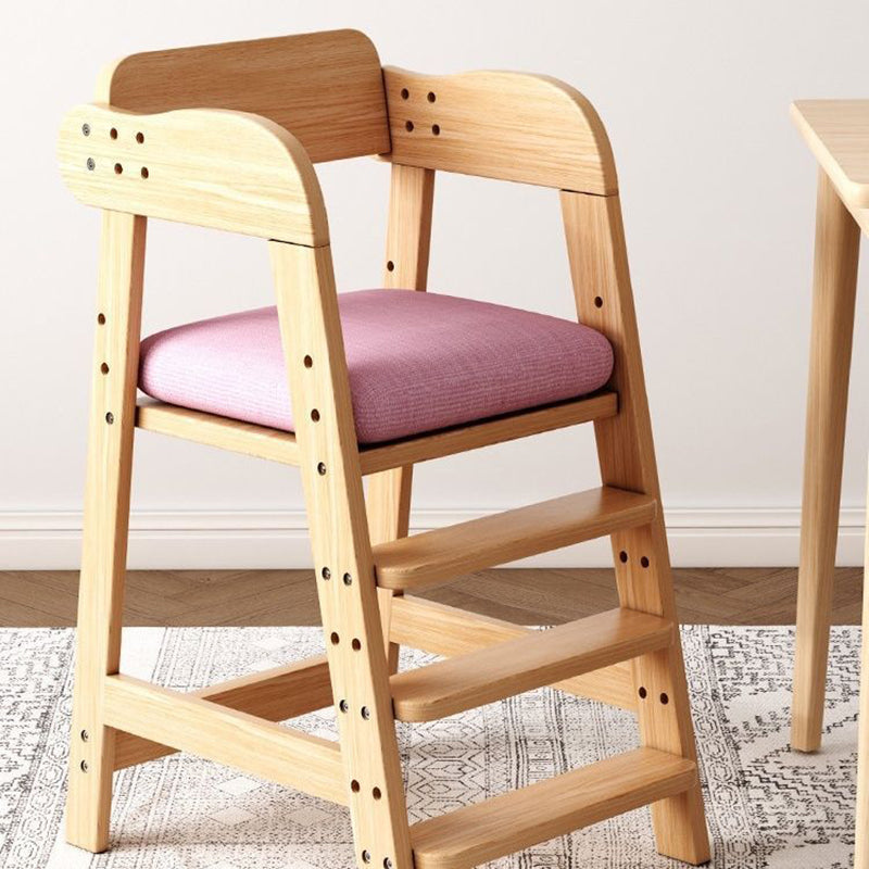 Chaise de salle à manger pour enfants en tissu caoutchouc bois moderne simplicité triple carré dossier 