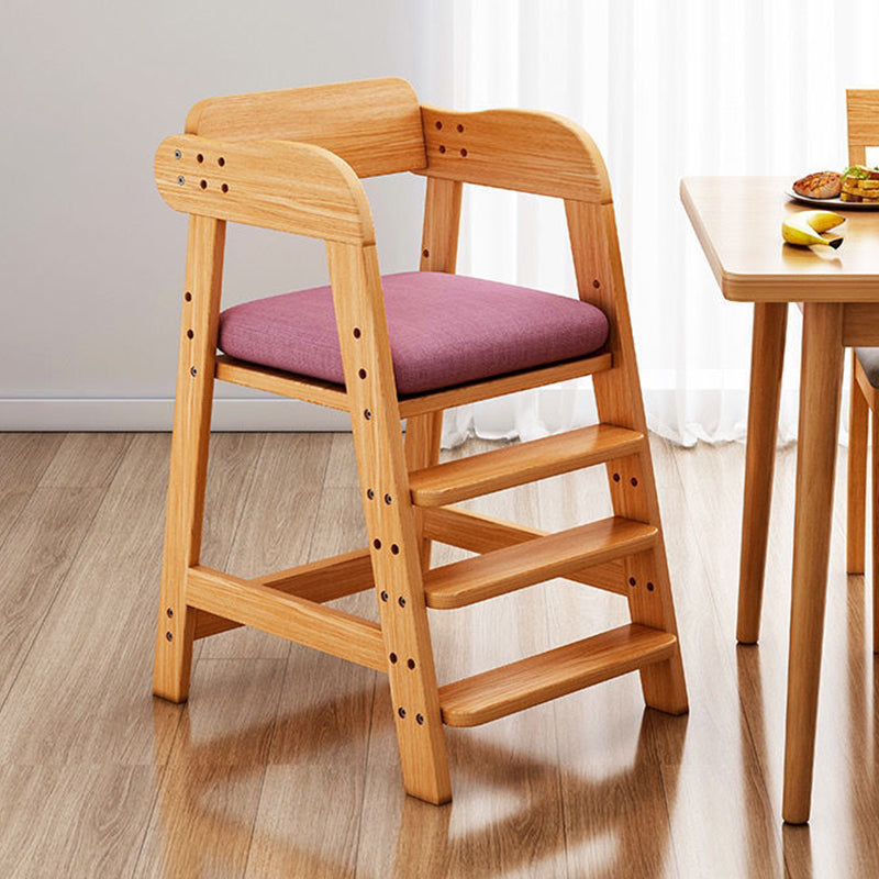 Moderne Einfachheit Kinder Dreifach Quadrat Stoff Gummibaumholz Esszimmerstuhl Rückenlehne Für Esszimmer 