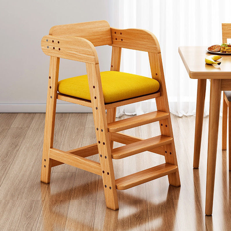Moderne Einfachheit Kinder Dreifach Quadrat Stoff Gummibaumholz Esszimmerstuhl Rückenlehne Für Esszimmer 