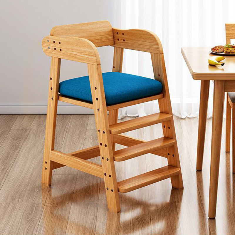 Moderne Einfachheit Kinder Dreifach Quadrat Stoff Gummibaumholz Esszimmerstuhl Rückenlehne Für Esszimmer 