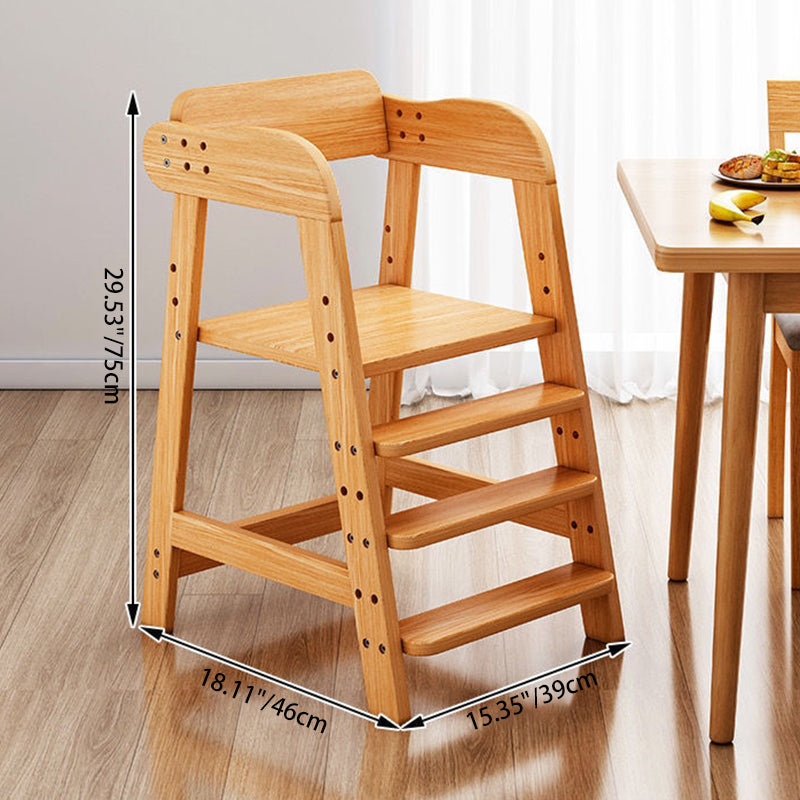 Chaise de salle à manger pour enfants en tissu caoutchouc bois moderne simplicité triple carré dossier 