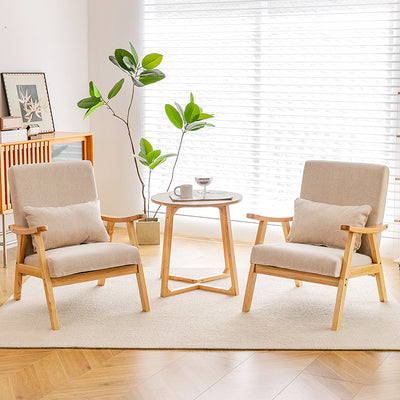 Chaise d'appoint en bois massif avec dossier et accoudoirs en cuir à gratter pour chat traditionnel japonais rectangulaire carré trapézoïdal pour salon 