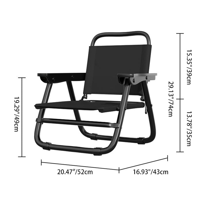 Chaise à dossier et accoudoirs en tube d&
