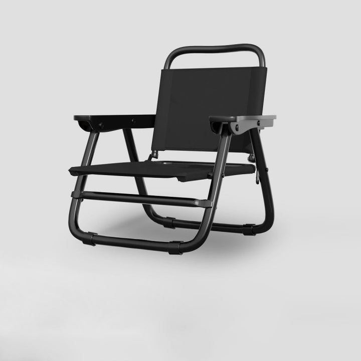 Chaise à dossier et accoudoirs en tube d&