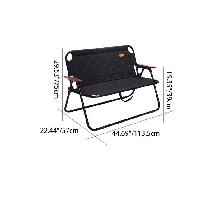 Modern Simplicity Rectangular Prismatic Foldable Oxford Fabric Aluminum Alloy Iron Chair Backrest Armrest For Outdoor