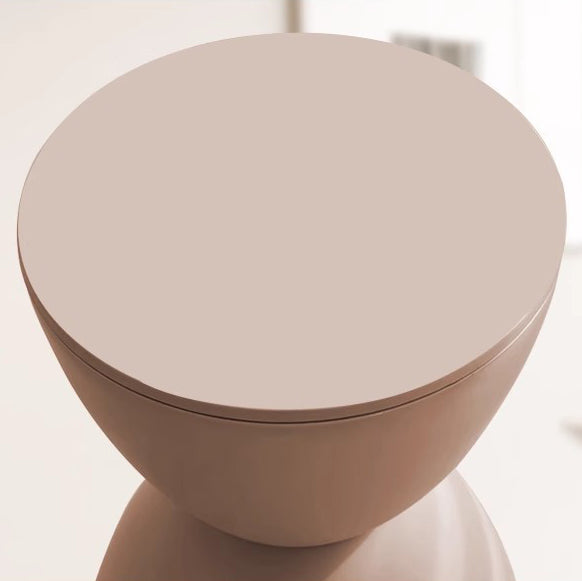 Chaise en plastique ronde en forme de sablier minimaliste moderne sans dossier pour salon 