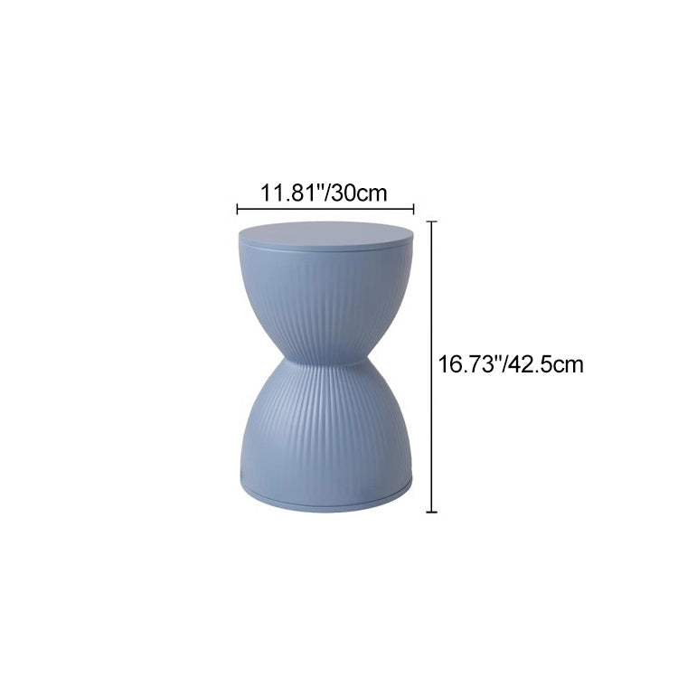 Silla de plástico redonda con forma de reloj de arena de simplicidad moderna para sala de estar 