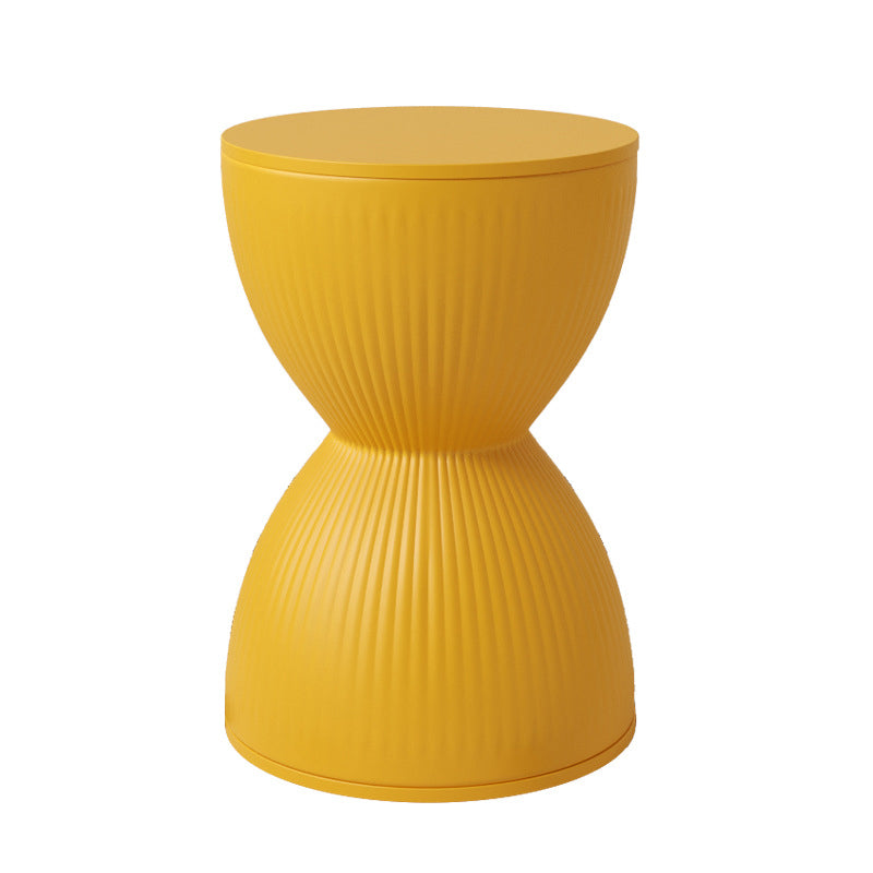 Silla de plástico redonda con forma de reloj de arena de simplicidad moderna para sala de estar 