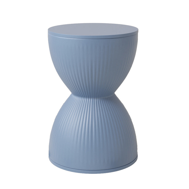Silla de plástico redonda con forma de reloj de arena de simplicidad moderna para sala de estar 