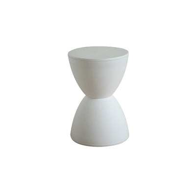 Contemporary Scandinavian Round Cone Hourglass Plastic Chair Backless For Living Room