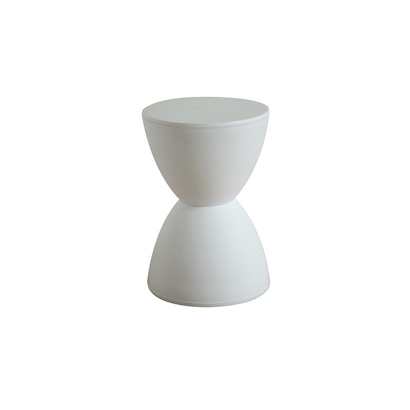 Contemporary Scandinavian Round Cone Hourglass Plastic Chair Backless For Living Room