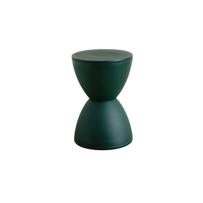 Contemporary Scandinavian Round Cone Hourglass Plastic Chair Backless For Living Room