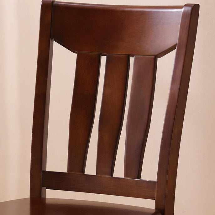 Traditioneller chinesischer quadratischer paralleler Massivholz-Esszimmerstuhl Rückenlehne ohne Armlehnen für Esszimmer 