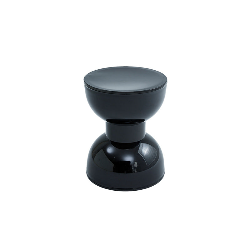 Contemporary Scandinavian Half Round Barbell Shape PVC Plastic Low Stool For Living Room