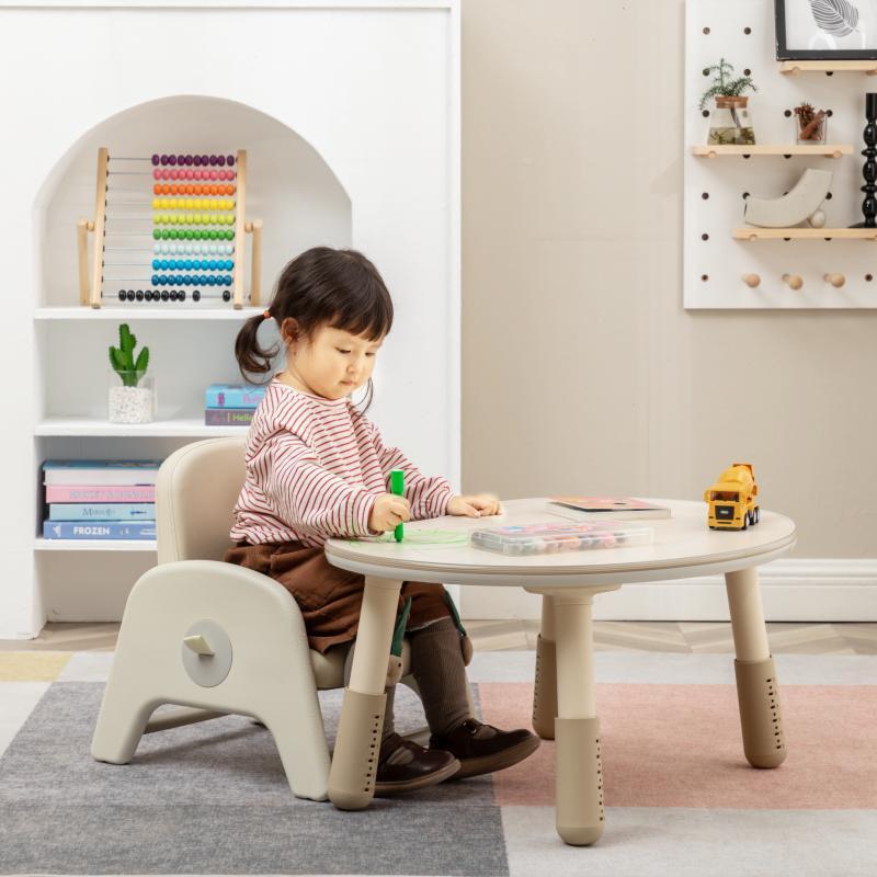 Modern Minimalist Kids Square Trapezoid Liftable PU Leather Metal Low Stool For Living Room
