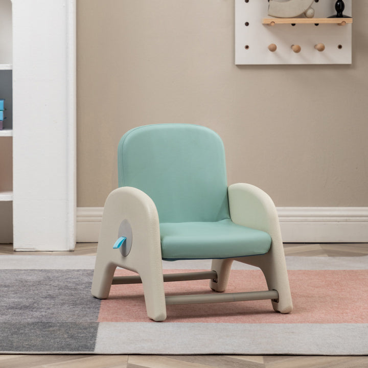 Modern Minimalist Kids Square Trapezoid Liftable PU Leather Metal Low Stool For Living Room