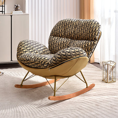 Contemporary Scandinavian Arc Swing Square Cotton Linen Velvet Tech Fabric Solid Wood Accent Chair Backrest Armless For Living Room