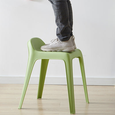 Modern Minimalist Square Curved Plastic Chair For Living Room