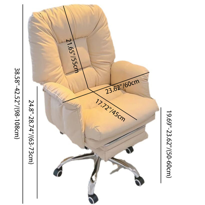 Simplicité moderne Chaise de bureau en métal avec dossier et accoudoirs en tissu technique doux et collant pour la maison 