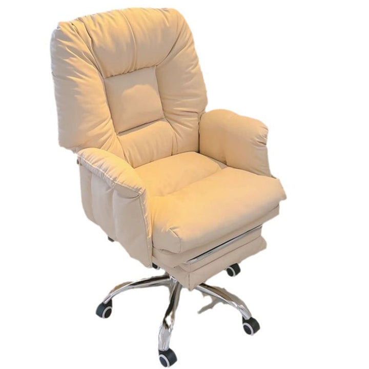 Simplicité moderne Chaise de bureau en métal avec dossier et accoudoirs en tissu technique doux et collant pour la maison 