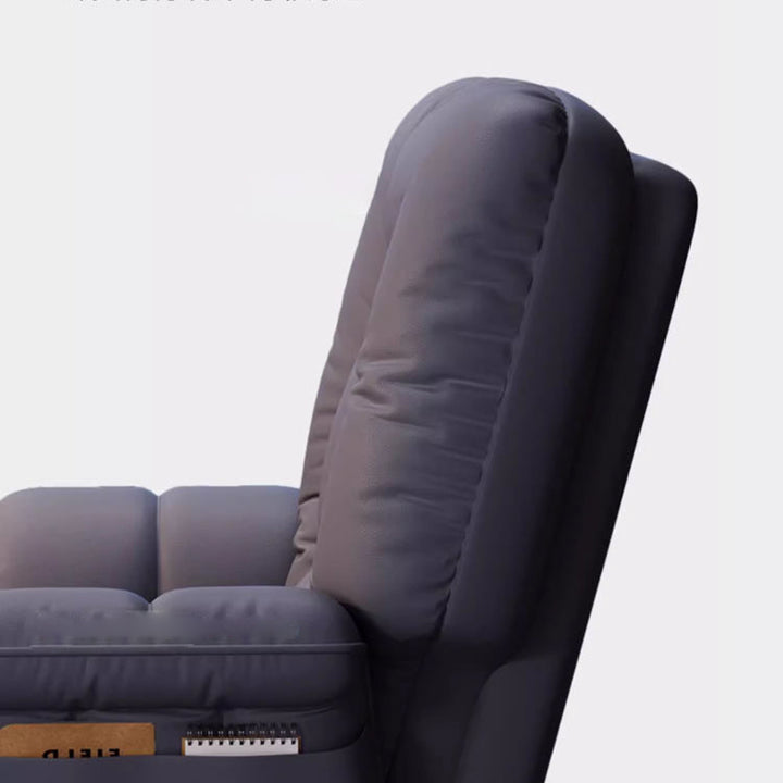 Simplicité moderne Chaise de bureau en métal avec dossier et accoudoirs en tissu technique doux et collant pour la maison 