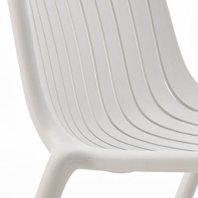 Contemporary Scandinavian Curved Square Seam PP Chair Backrest For Living Room