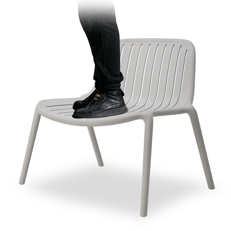 Contemporary Scandinavian Curved Square Seam PP Chair Backrest For Living Room