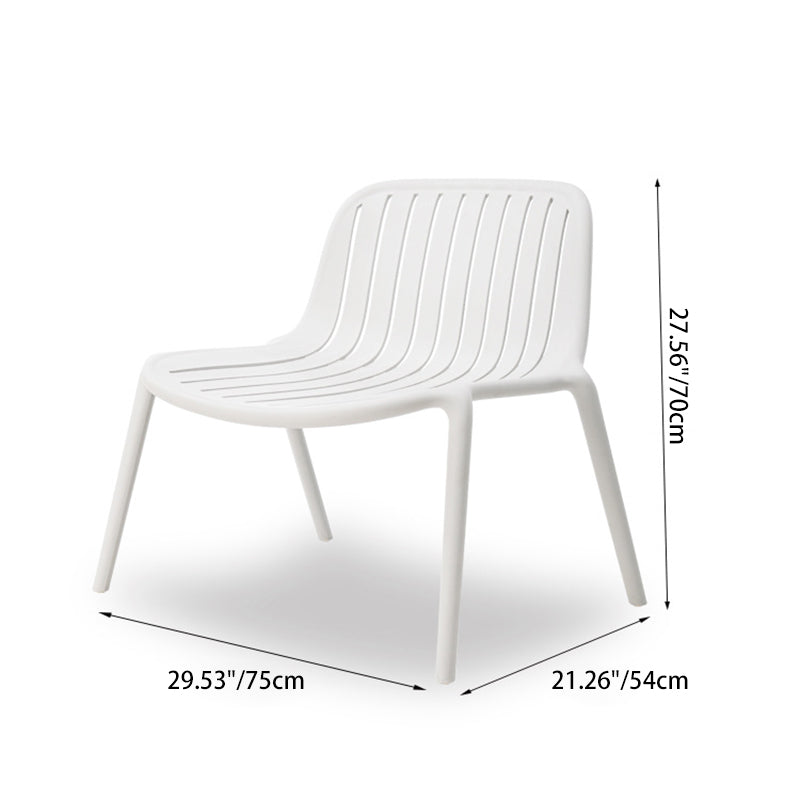Contemporary Scandinavian Curved Square Seam PP Chair Backrest For Living Room