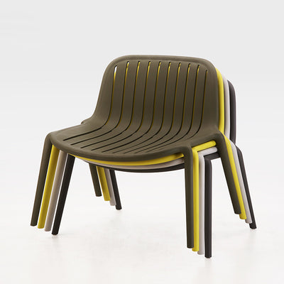 Contemporary Scandinavian Curved Square Seam PP Chair Backrest For Living Room