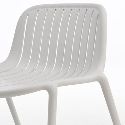 Contemporary Scandinavian Curved Square Seam PP Chair Backrest For Living Room