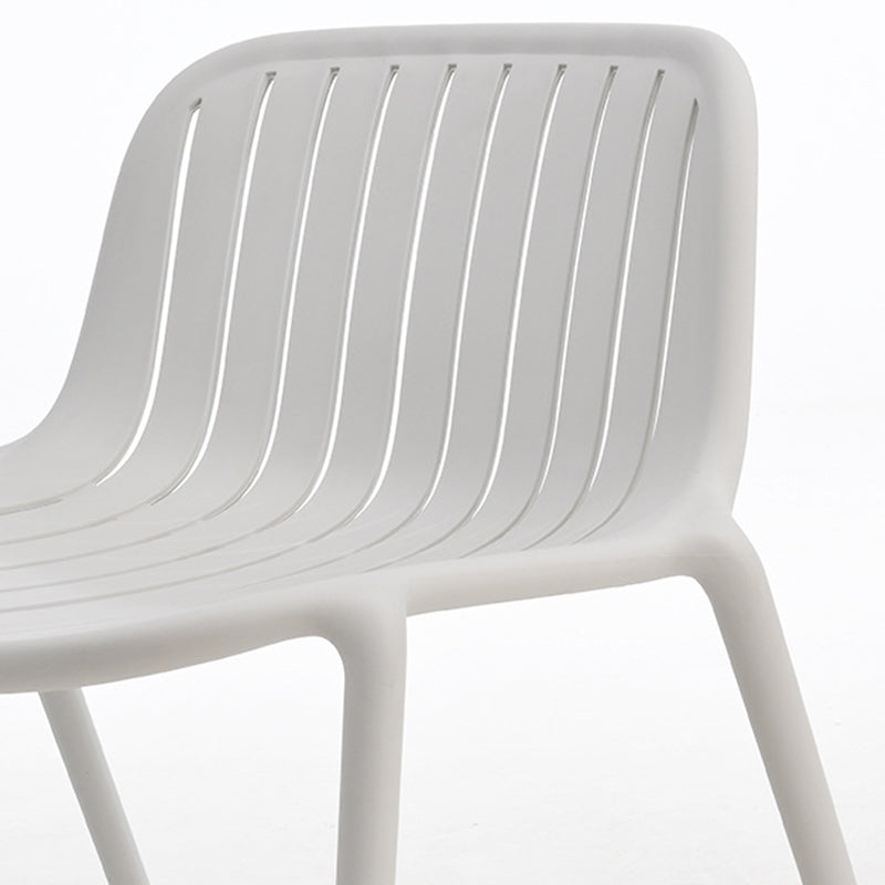 Contemporary Scandinavian Curved Square Seam PP Chair Backrest For Living Room