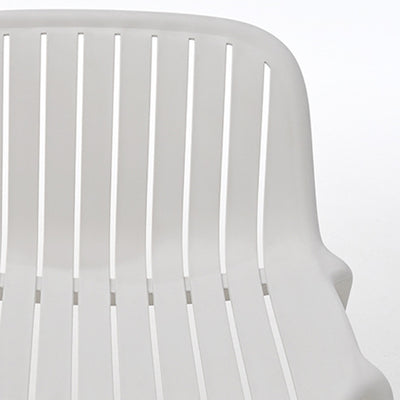 Contemporary Scandinavian Curved Square Seam PP Chair Backrest For Living Room