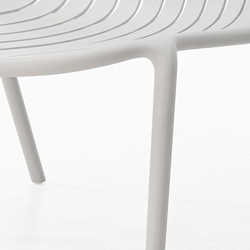 Contemporary Scandinavian Curved Square Seam PP Chair Backrest For Living Room