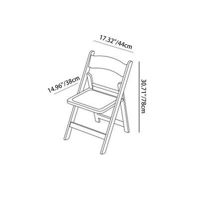 Modern Minimalist Foldable Square Plastic Chair Backrest For Living Room