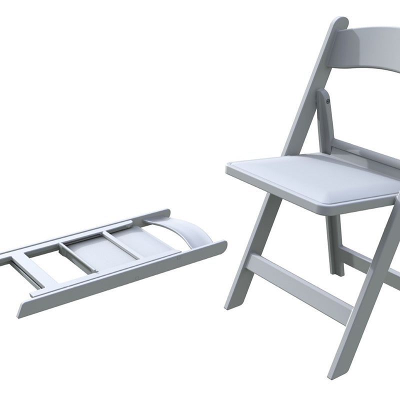Chaise en plastique carrée pliable minimaliste moderne avec dossier pour salon 