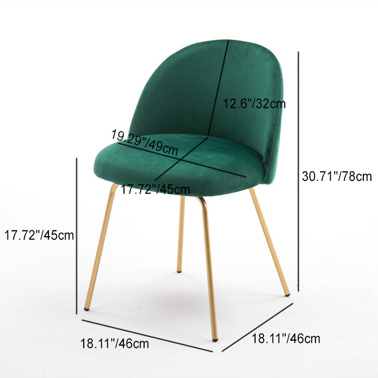 Tabouret de coiffeuse rond en bois de fer en velours scandinave contemporain avec dossier pour chambre 